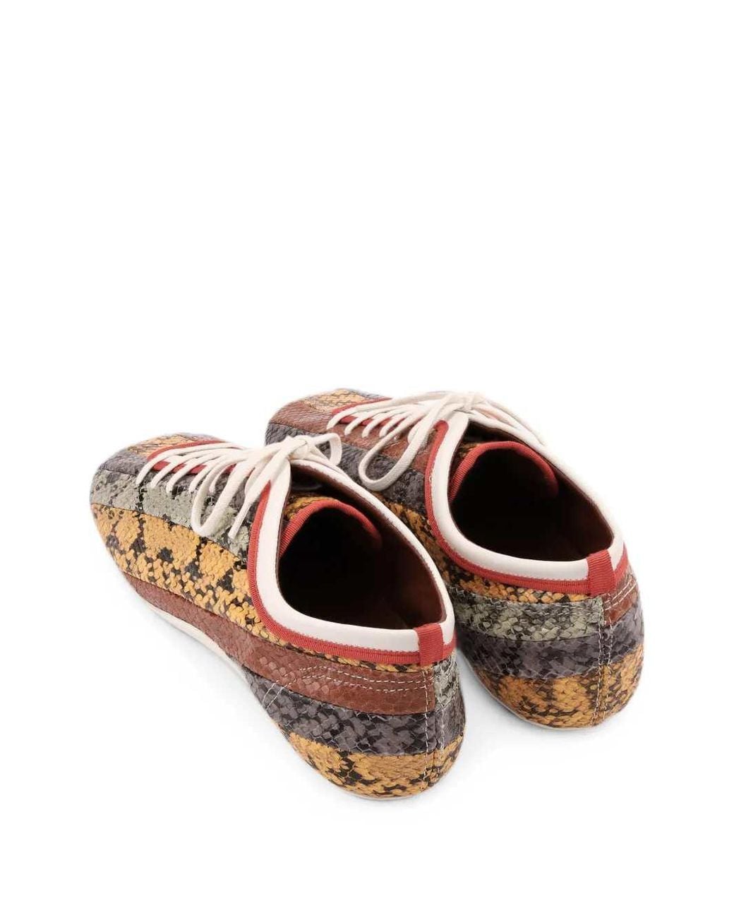 Dries Van Noten Brown Leather Ballet-Style Sneakers