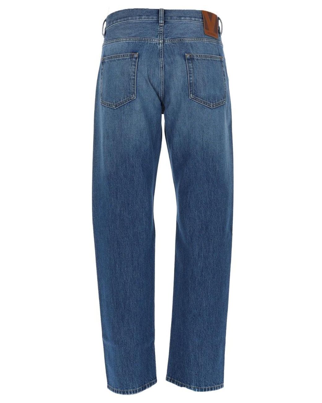 Valentino Blue Straight-Leg Jeans for men