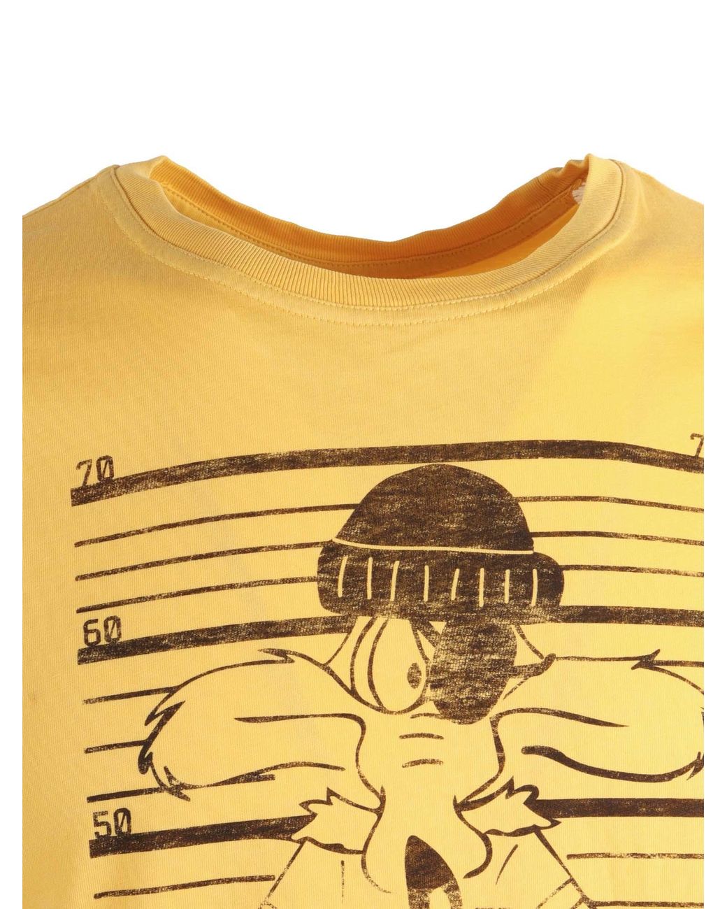 Bl'ker Yellow T Shirt Mc Grafica "Wanted"