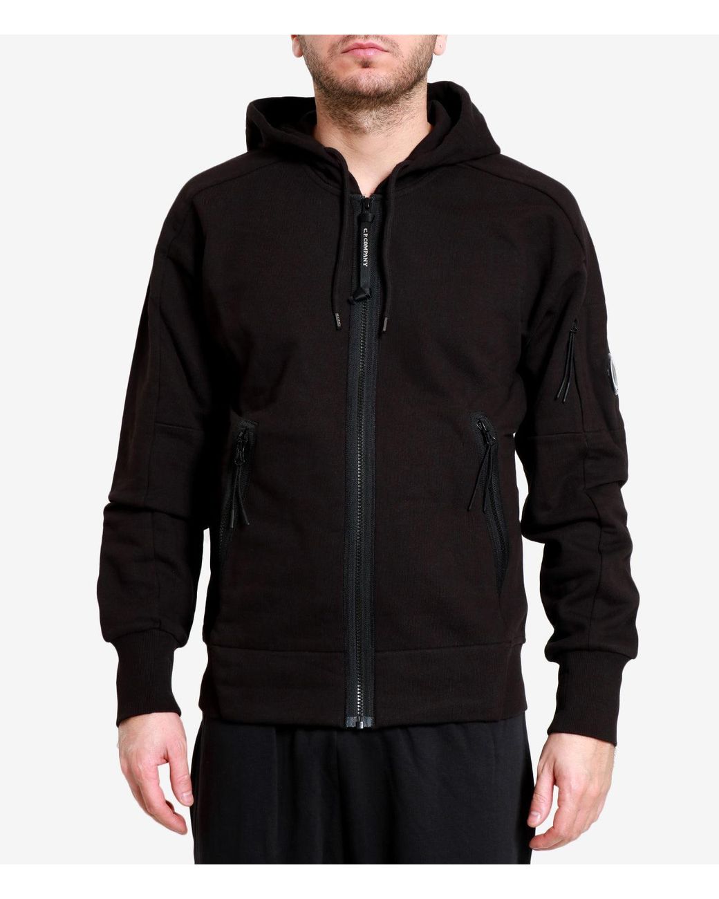 C P Company Black Sweaters for men