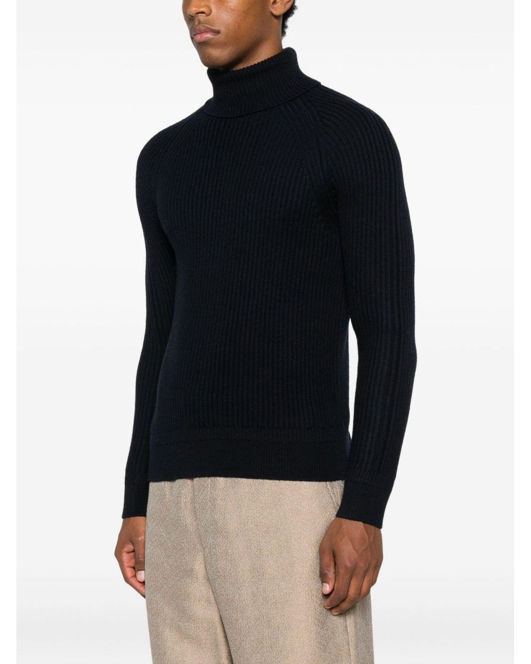 Zanone Black Pullover Schwarz