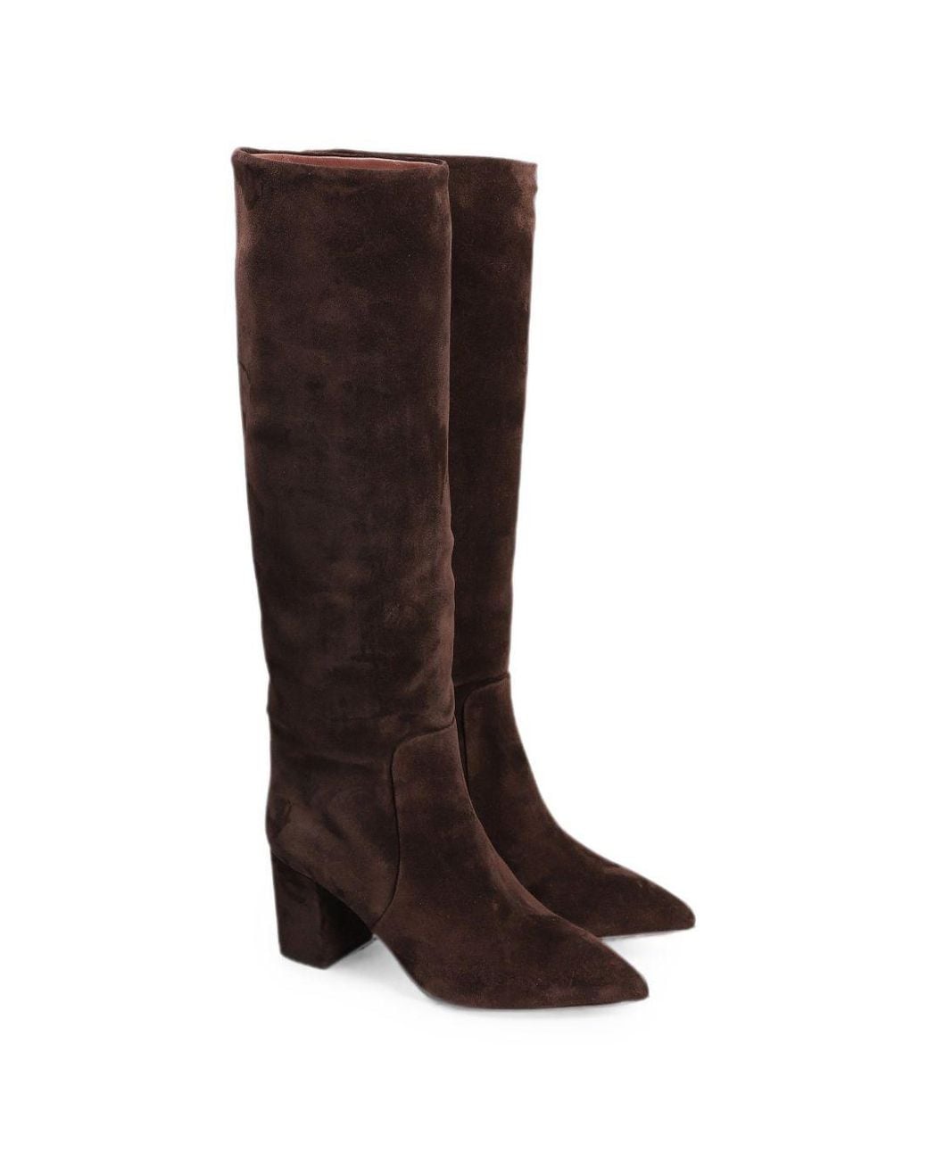 Paris Texas Brown Anja Suede Pointed-Toe Boots
