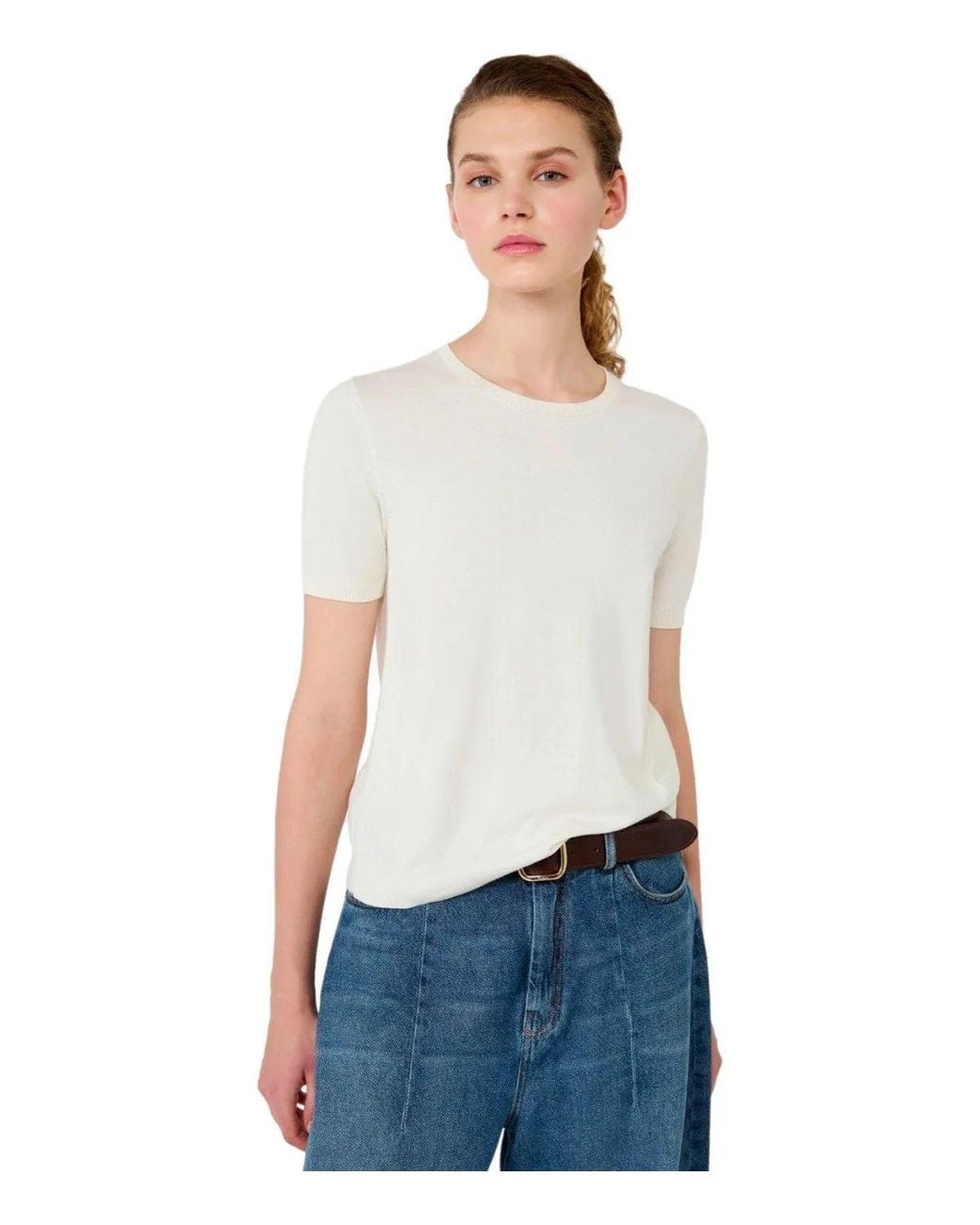 Weekend by Maxmara White Agro Ecru Top