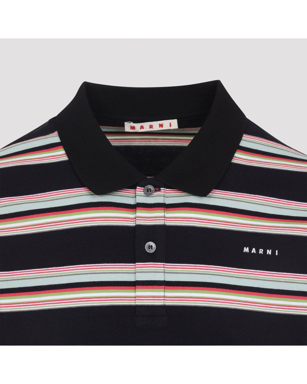 Marni Black Cotton Polo