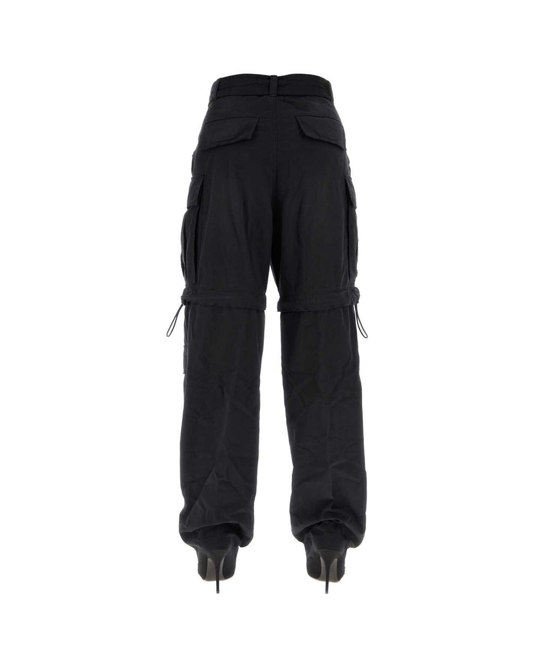 Balenciaga Black Cotton Knife Cargo Pantaboots