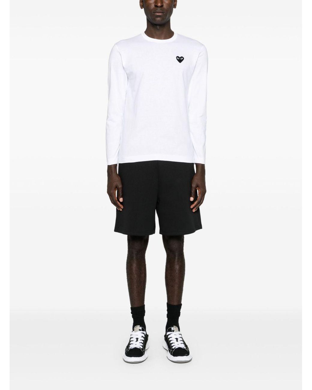 Comme des Garçons White Heart Cotton T Shirt