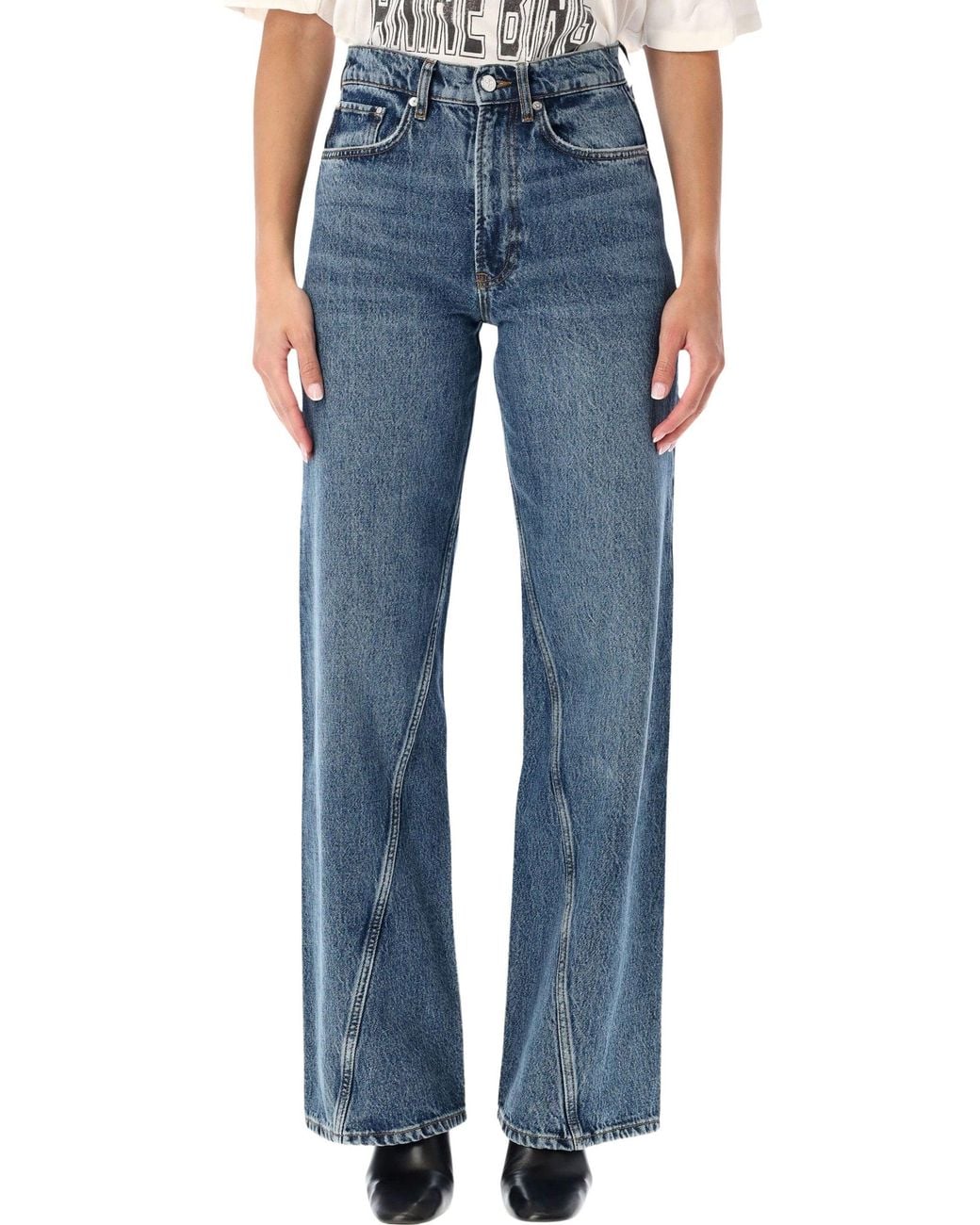 Anine Bing Blue Brie Jeans
