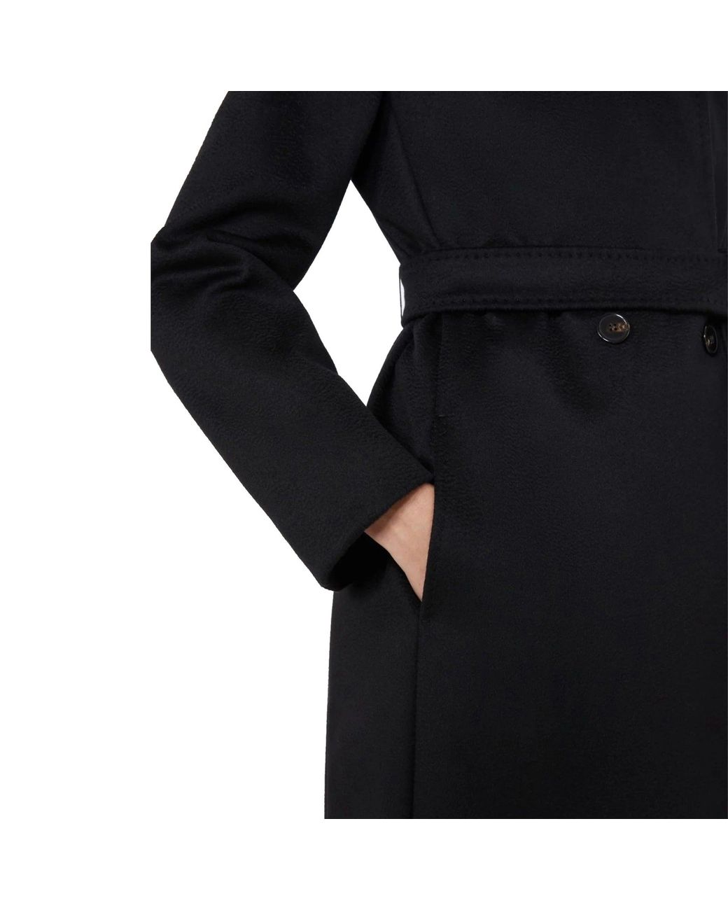 Max Mara Black Studio Bcollag Wool Coat