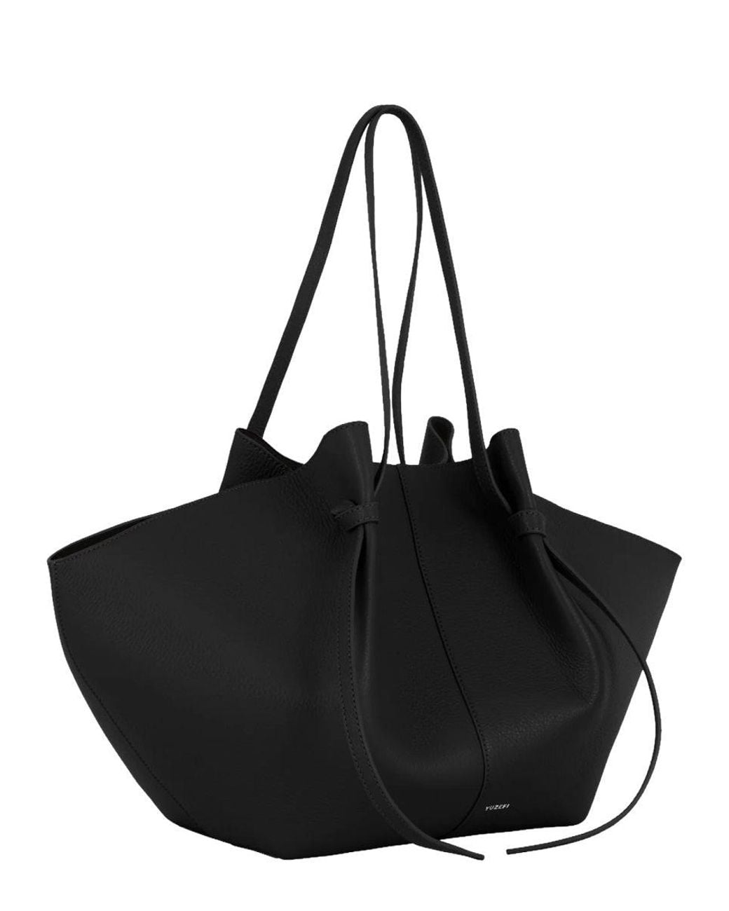 Yuzefi Black Mochi Mini Leather Shoulder Bag
