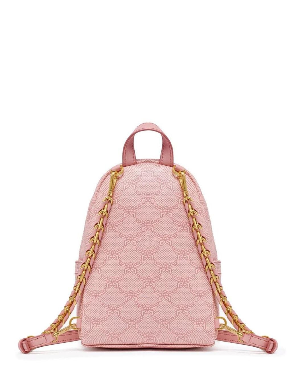 MCM Pink Stark Lauretos Backpack Polyurethane Backpacks