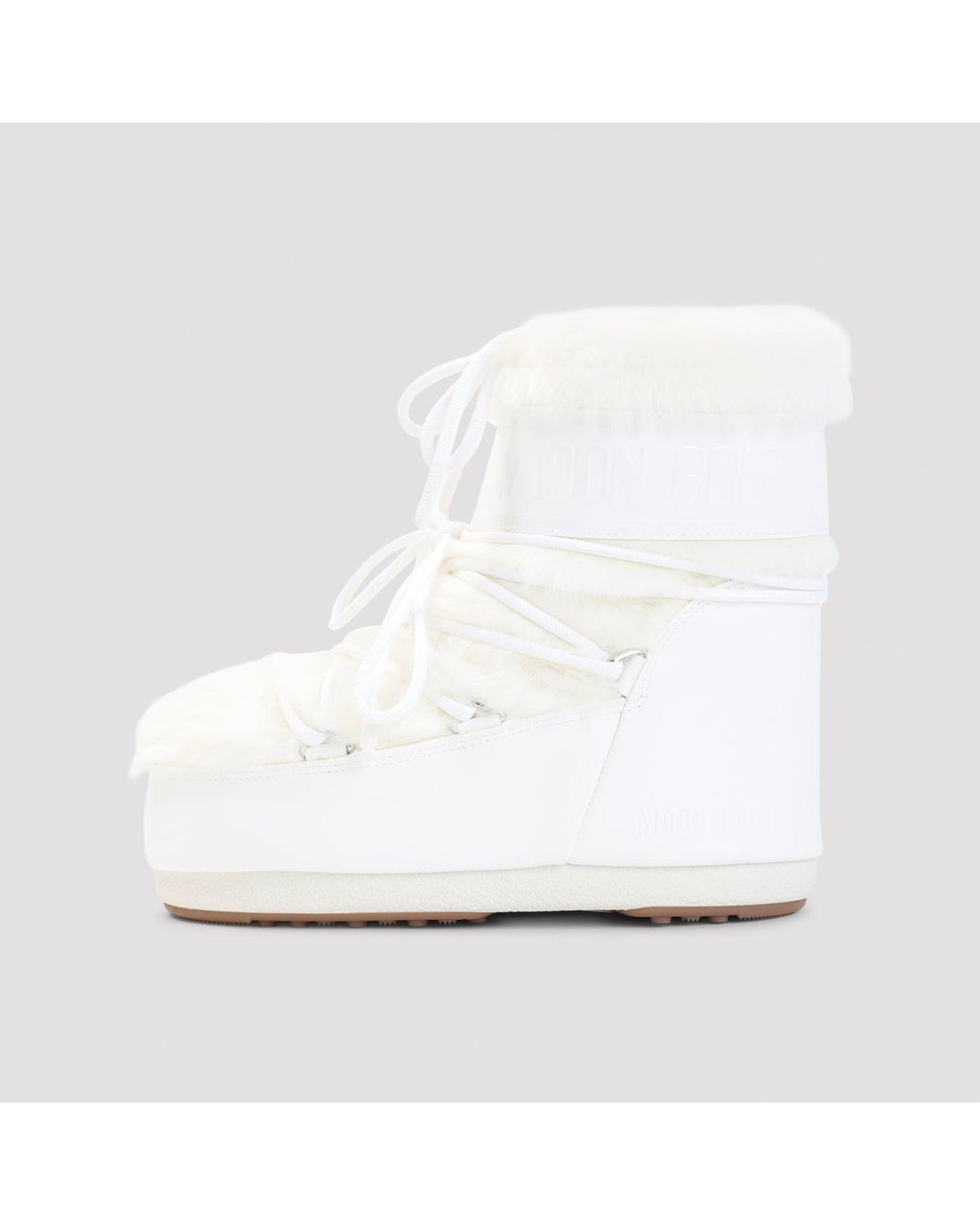 Moon Boot White Icon Low Faux Fur Boots