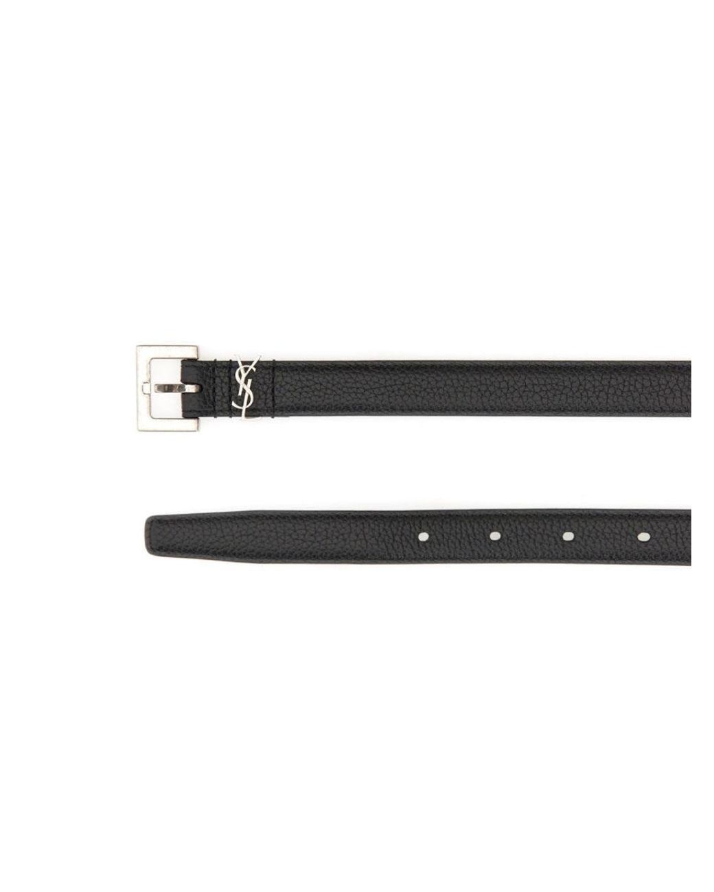 Saint Laurent White Cintura Sottile "Cassandre" for men