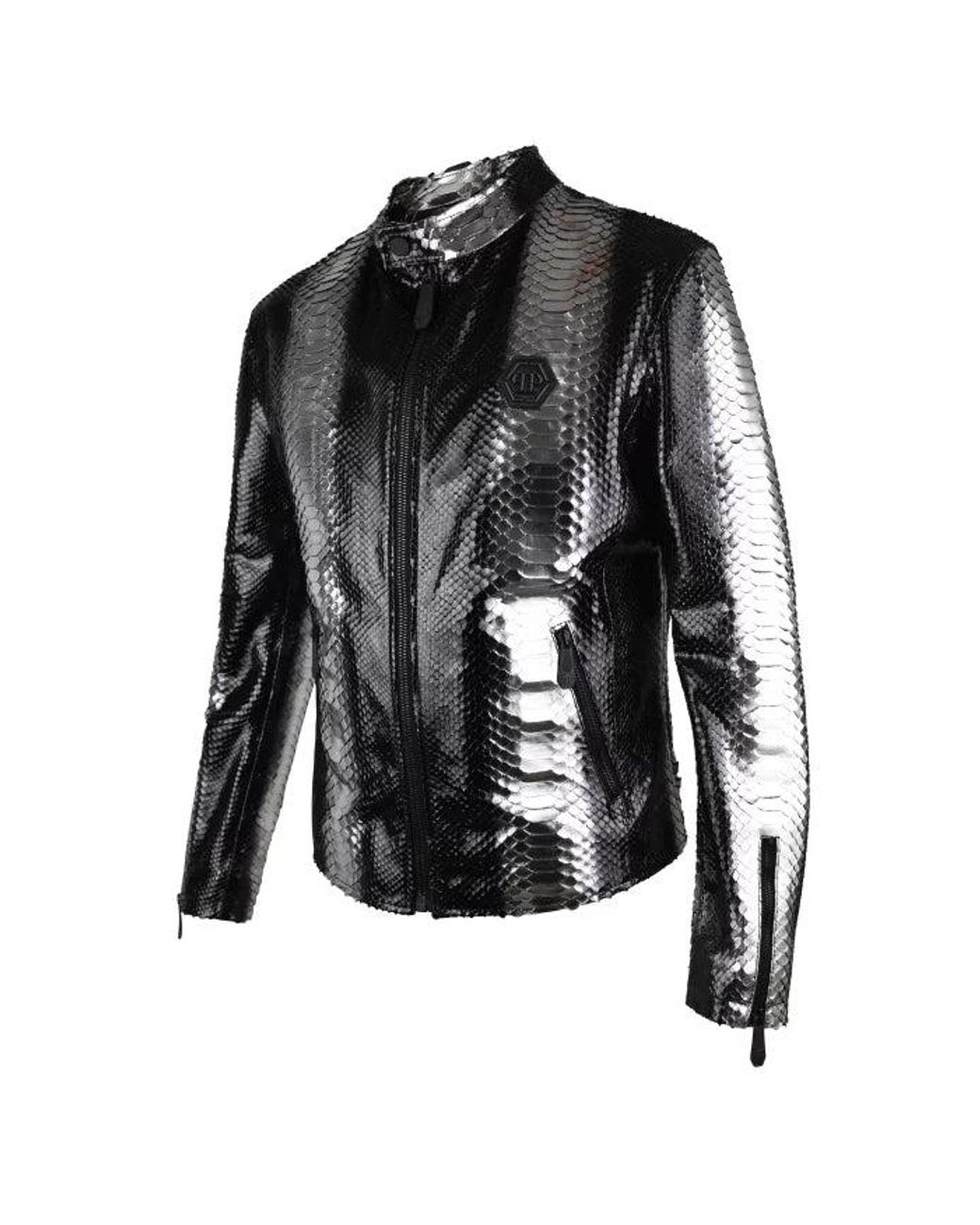 Philipp Plein Black Leather Jacket