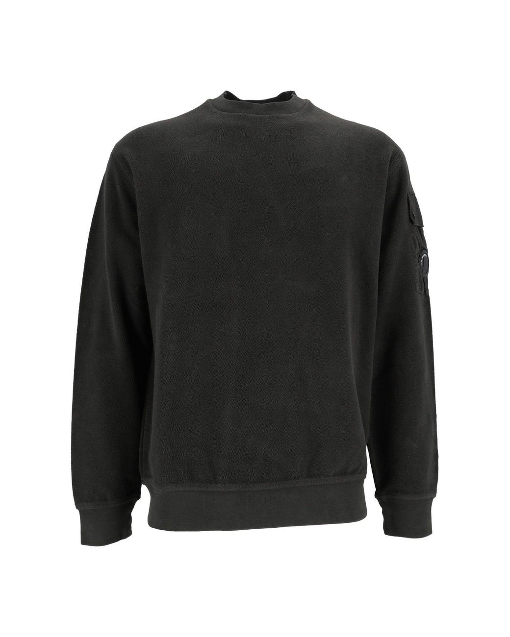 C P Company Black Sweatshirts Crew Neck