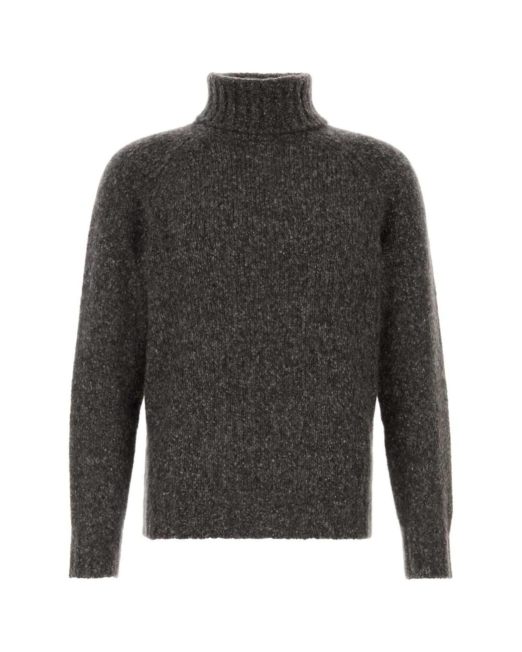 Brunello Cucinelli Gray Turtle Neck Sweaters