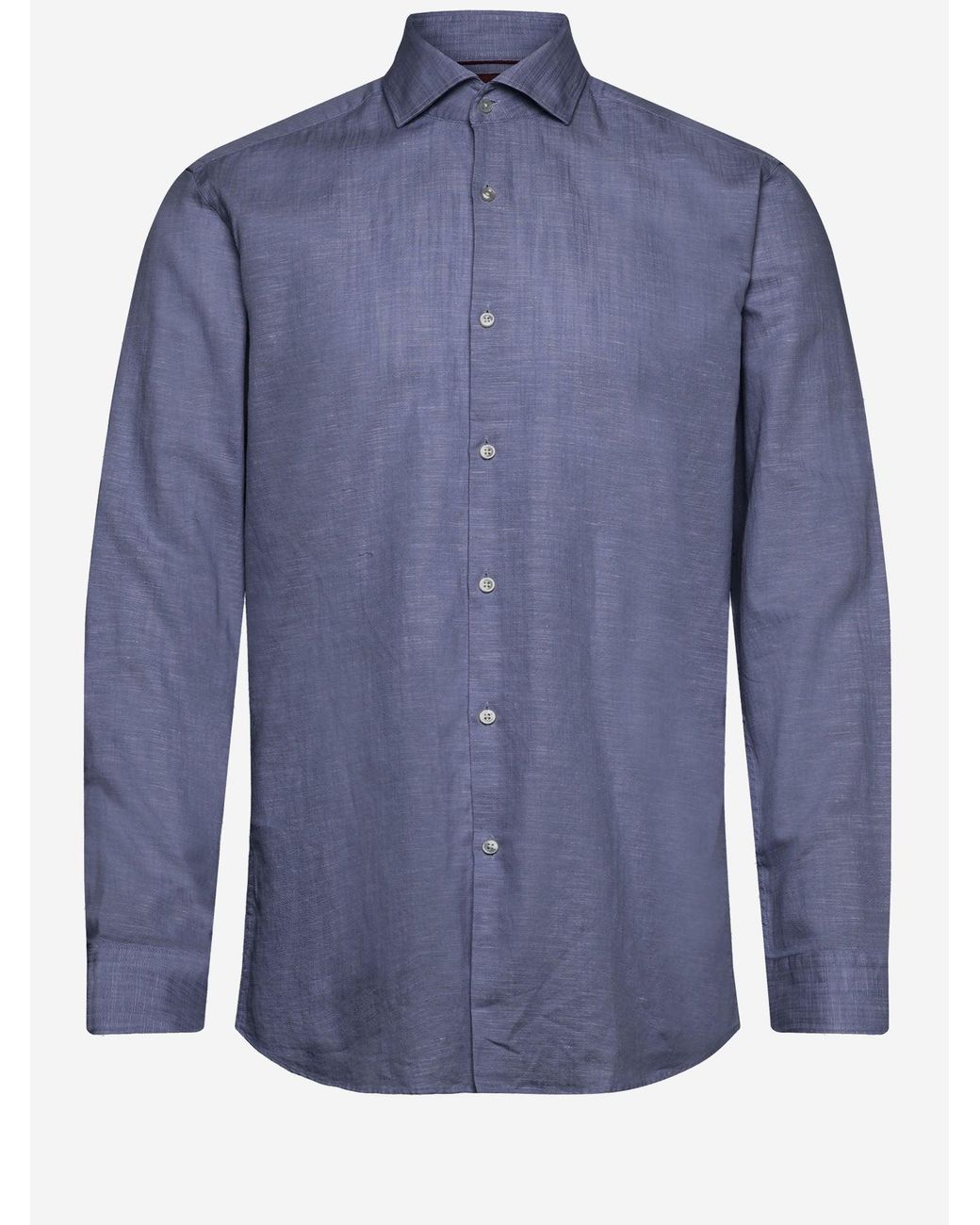 Boss Blue Cotton And Linen Shirt for men