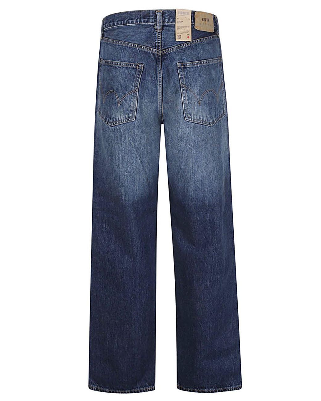 Edwin Blue Wide Leg Denim Jeans
