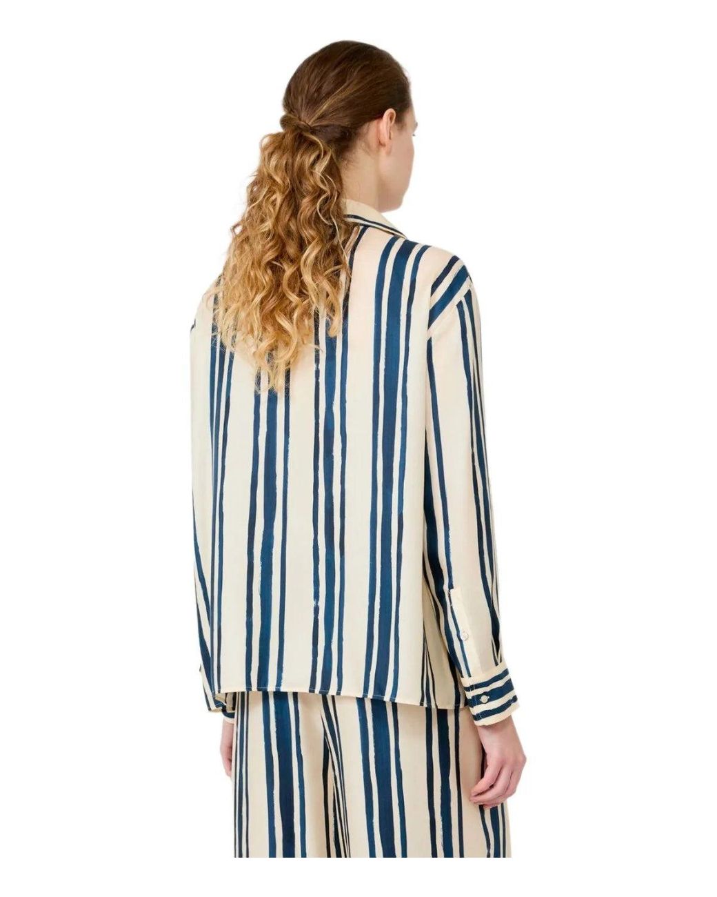 Weekend by Maxmara Blue Corona Striped And Shirt