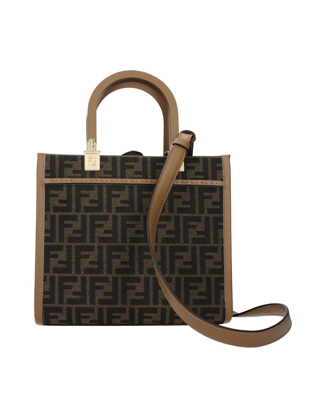 Fendi Black Sunshine Handbag Fabric