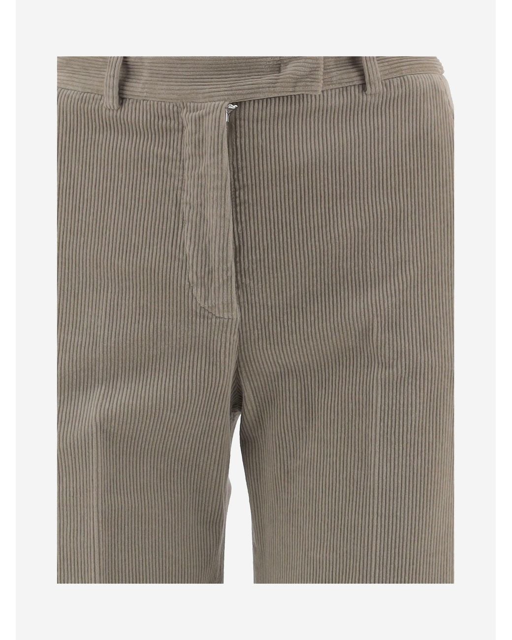 QL2 Donna Gray Stretch Cotton Pants