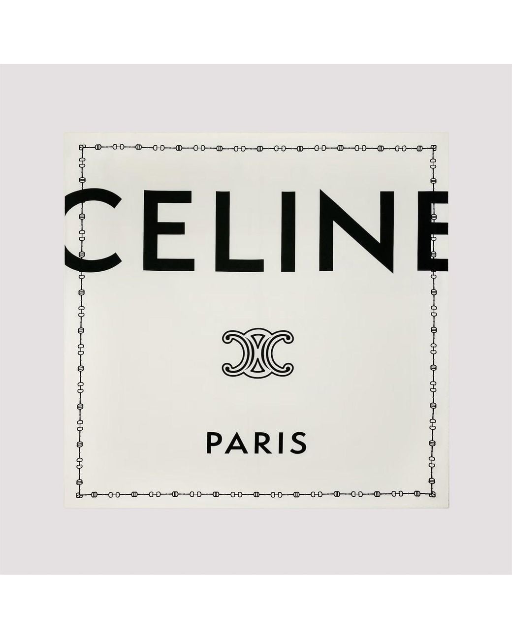 Céline White 90X90 Square Scarf