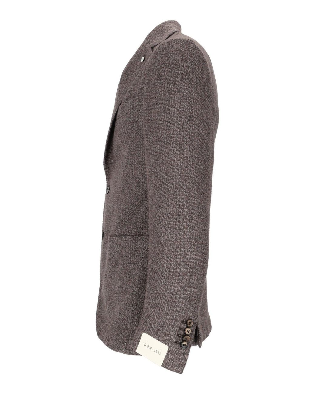 L.b.m. 1911 Gray Drop S Textured Blazer for men