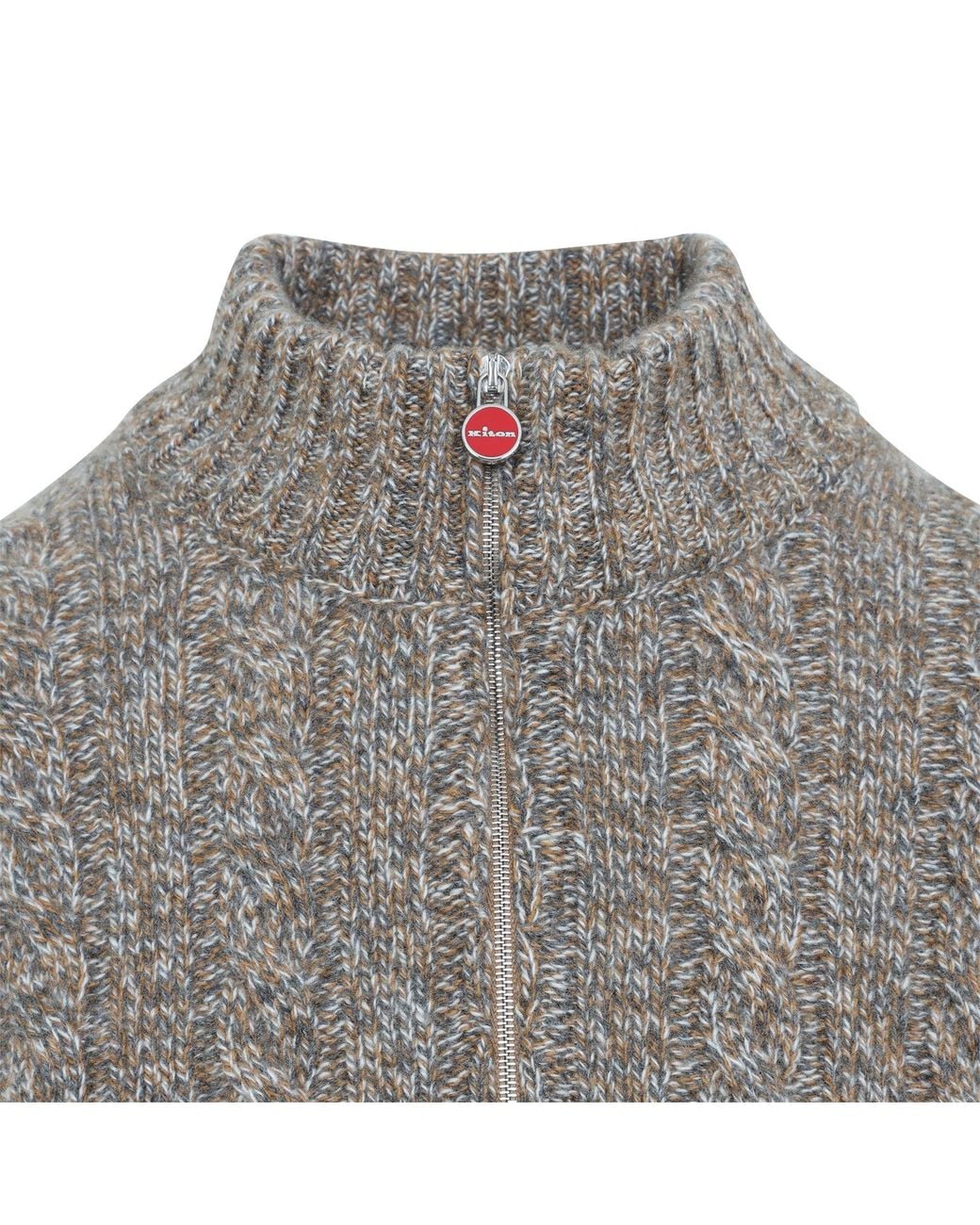 Kiton Gray Cashmere Turtleneck Sweater