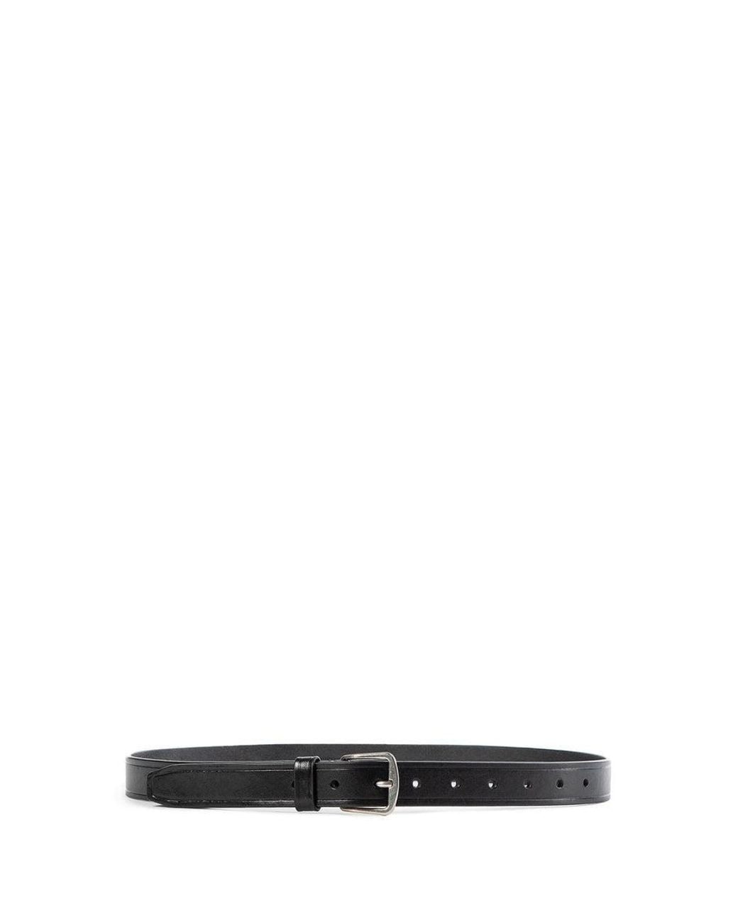 Ann Demeulemeester White Willow 2,5 Cm Belt Oily Calf Skin