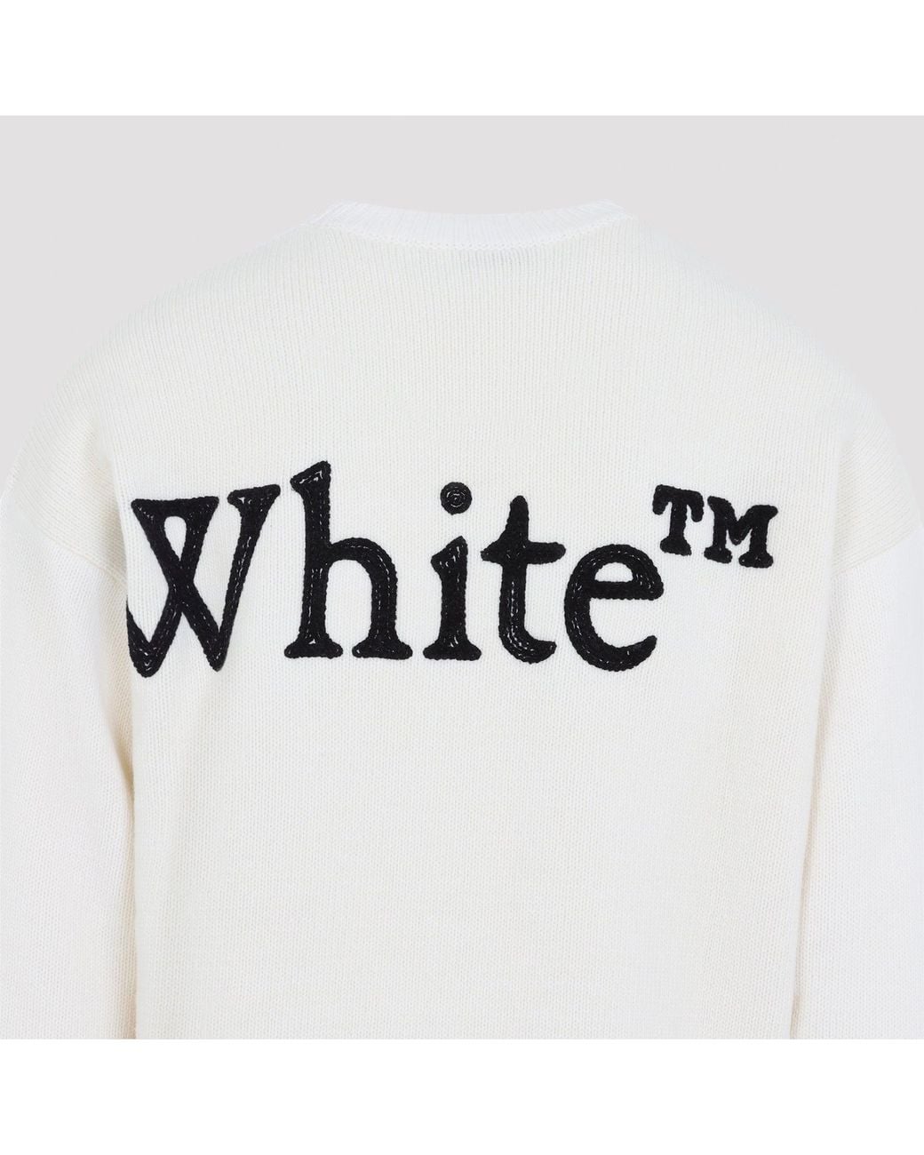 Off-White c/o Virgil Abloh White Off Bookish Shared Knit Crewneck for men