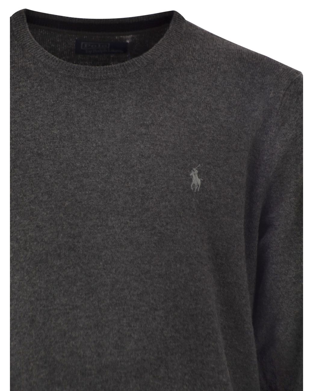 Polo Ralph Lauren Black Wool Crew Neck Jumper for men