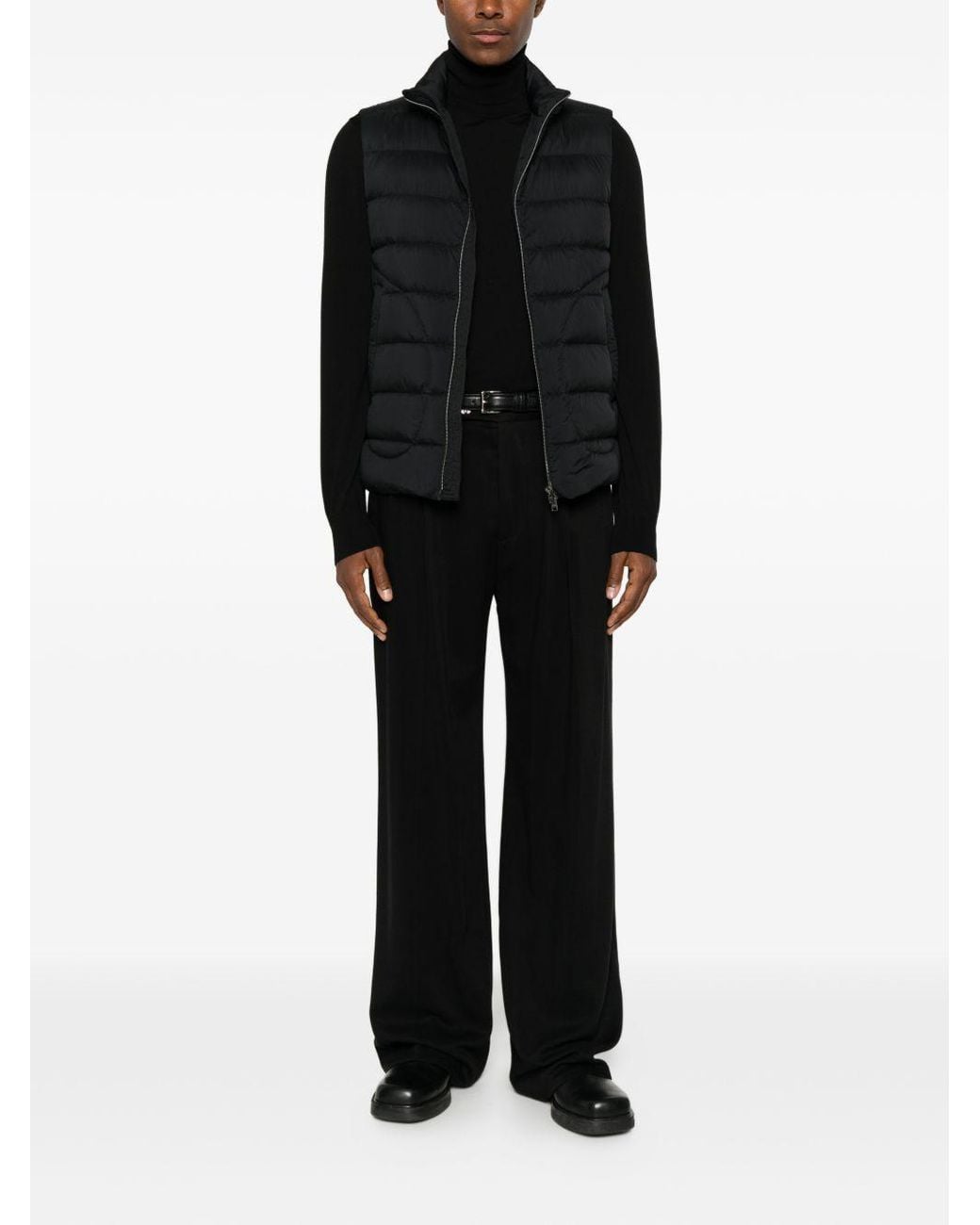 Herno Black Down Vest for men
