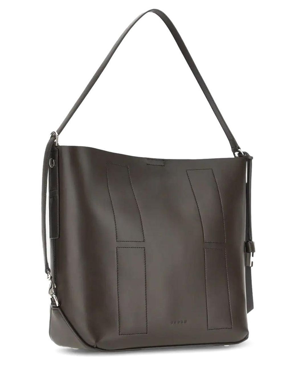 Hogan Black Medium Hobo Bag Hocket Calfskin Shoulder