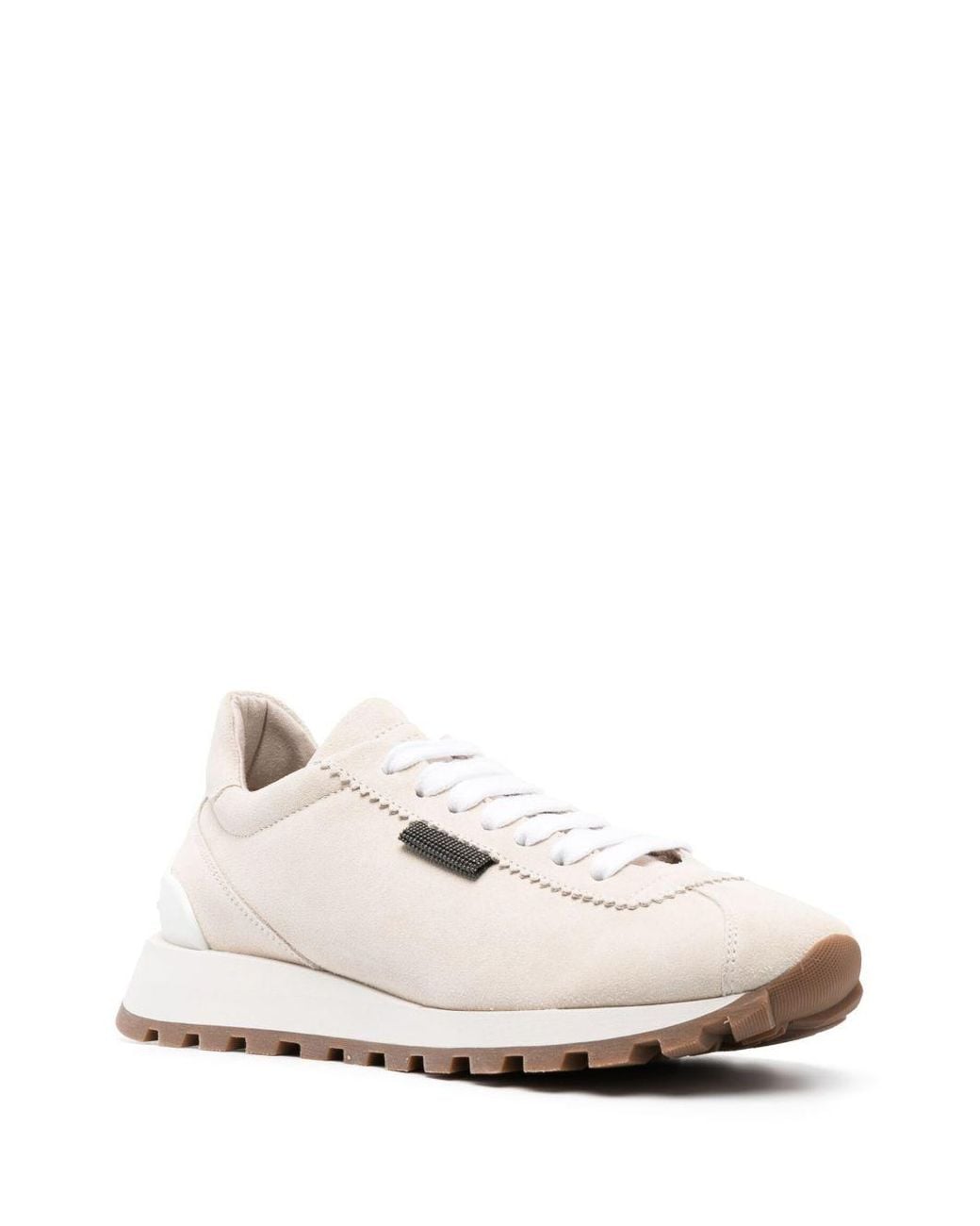 Brunello Cucinelli White Leather Sneakers