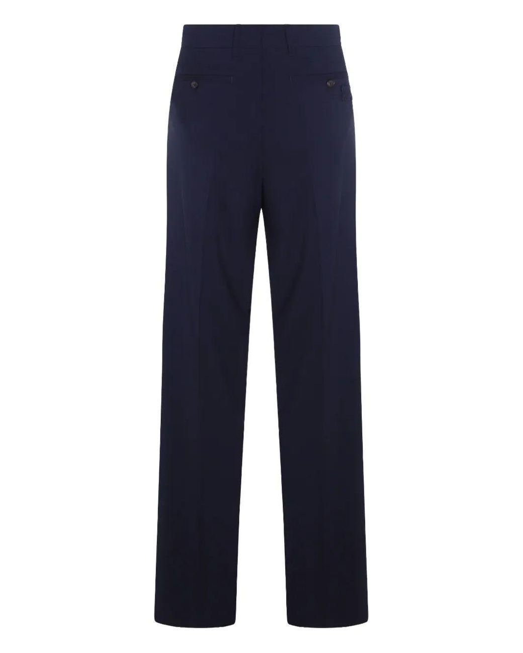 Miu Miu Blue Straight Flat Front Pant