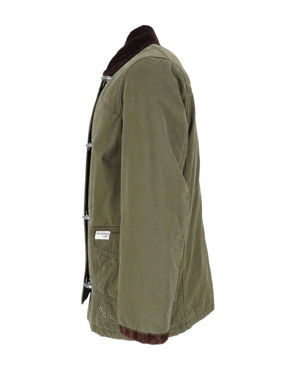 Fay Green Washed Casual Jacket With Accents for men