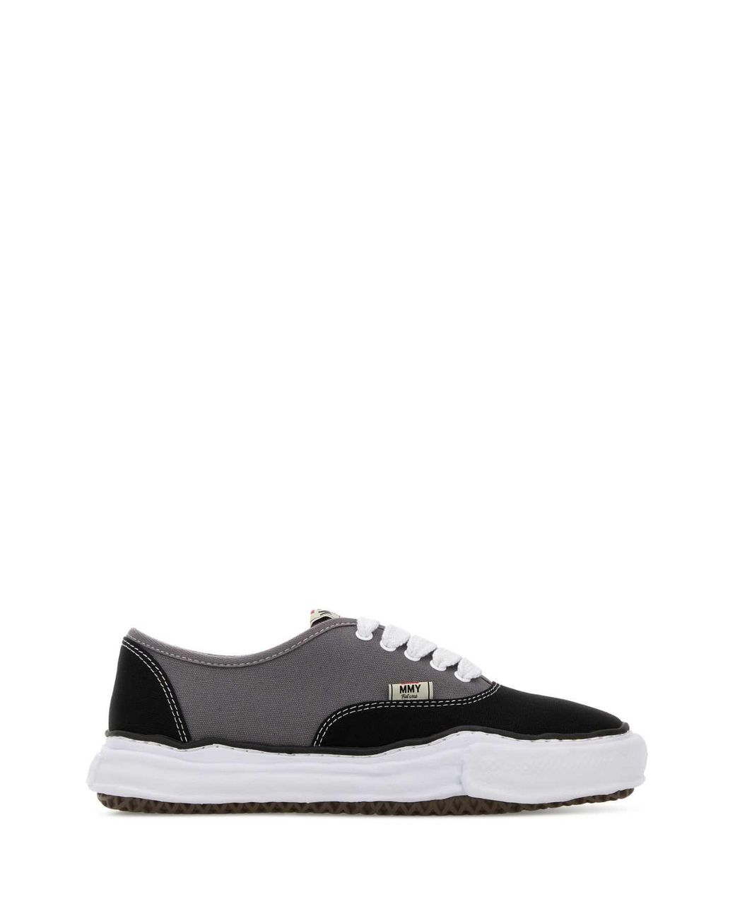 Maison Mihara Yasuhiro Black Baker Original Sole Canvas Lowtop Sneaker for men