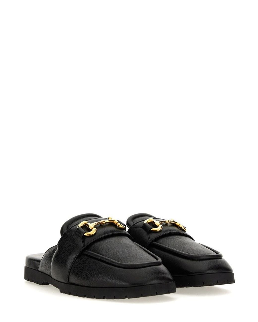 Gucci Black Sabot With Clamp