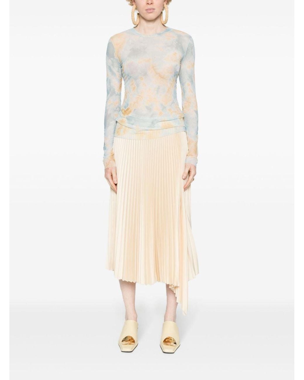 Erika Cavallini Semi Couture Blue Graphic-Print Top