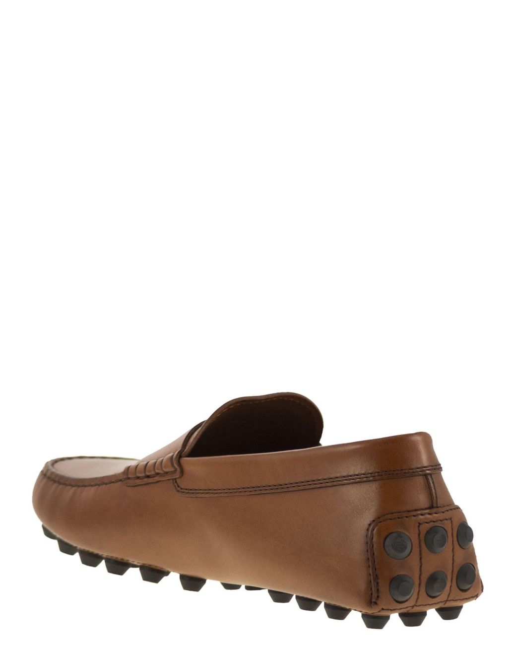 Tod's Brown Gommino Bubble Leather for men