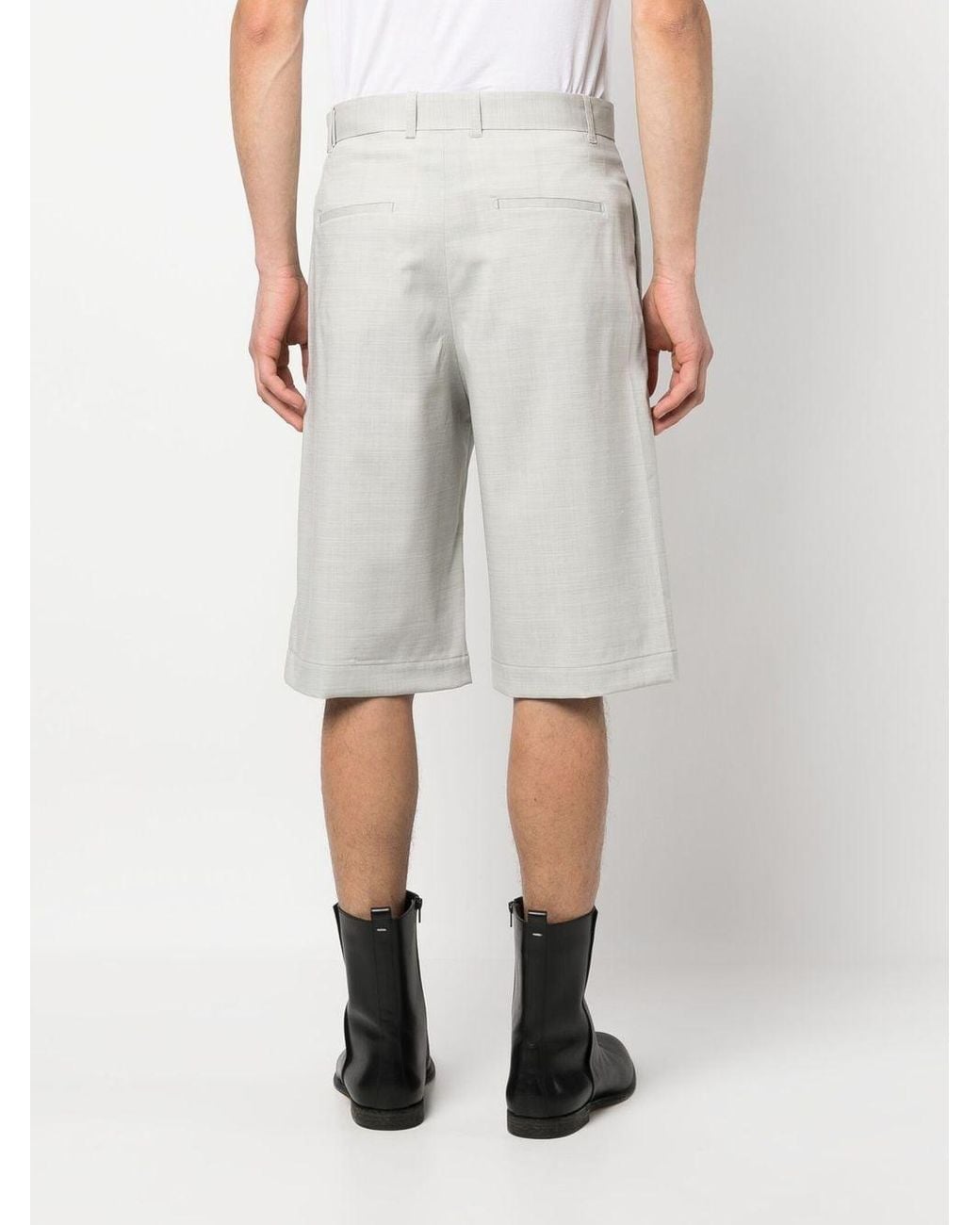Etudes Studio Geplooide Shorts in het White voor heren