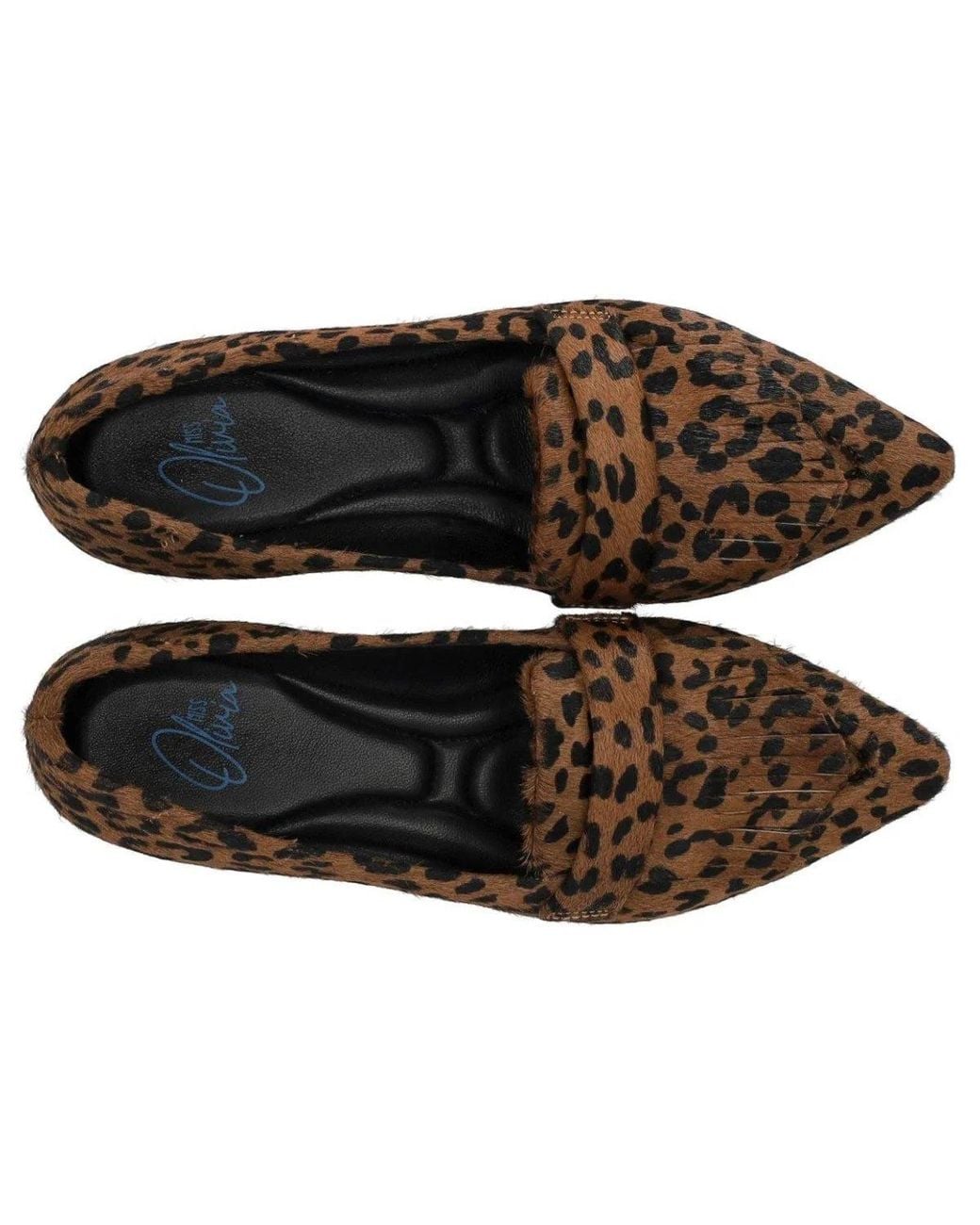 MISS OLIVIA Brown Ada Animalier Loafer