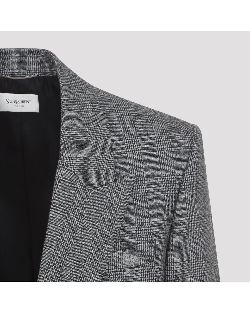 Saint Laurent Wollen Jas in het Gray