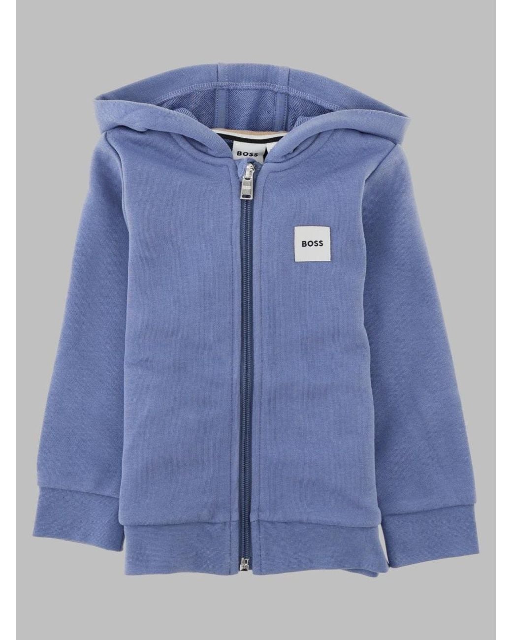 Boss Blue Kids Cotton Blend Sweatshirt
