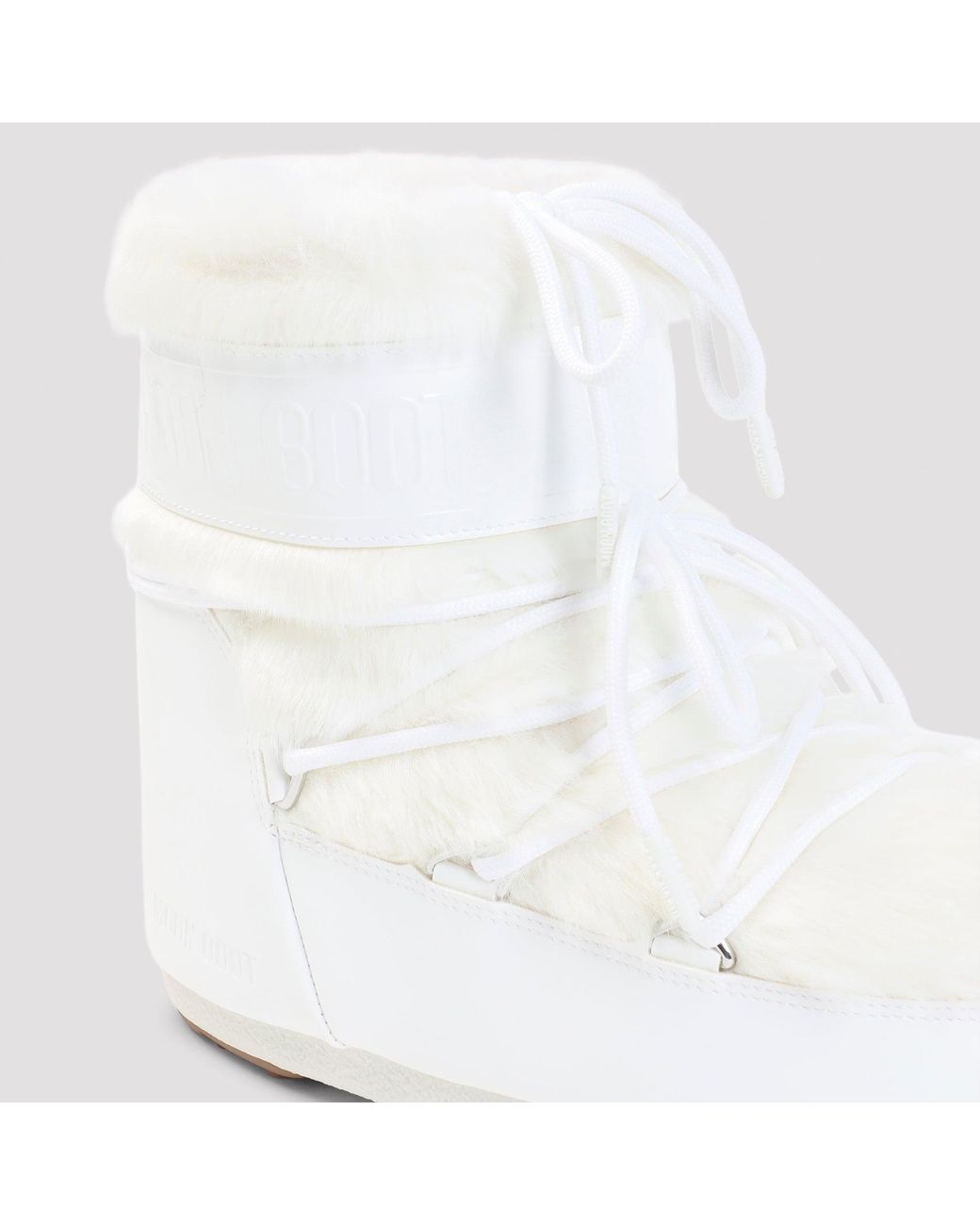 Moon Boot White Icon Low Faux Fur Boots