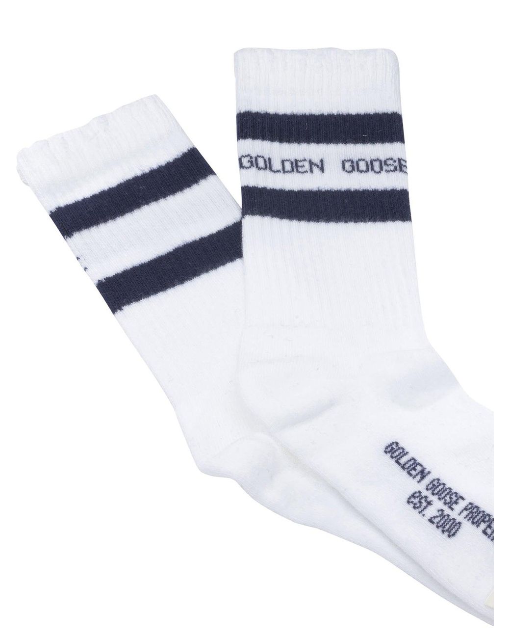 Golden Goose Deluxe Brand White "Distressed" Sports Socks