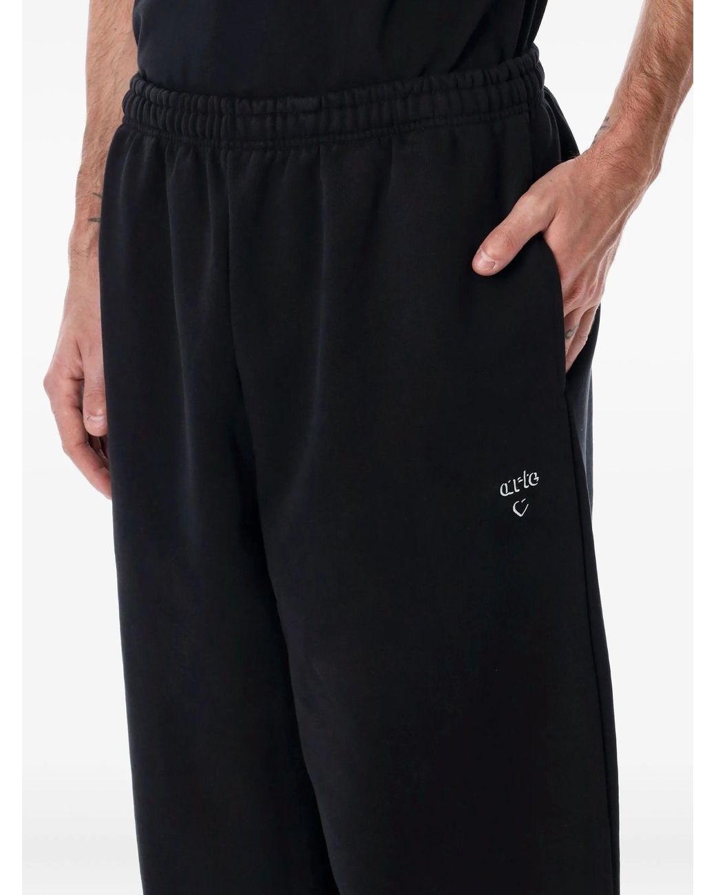 Arte' Black Arte Heart Pants for men