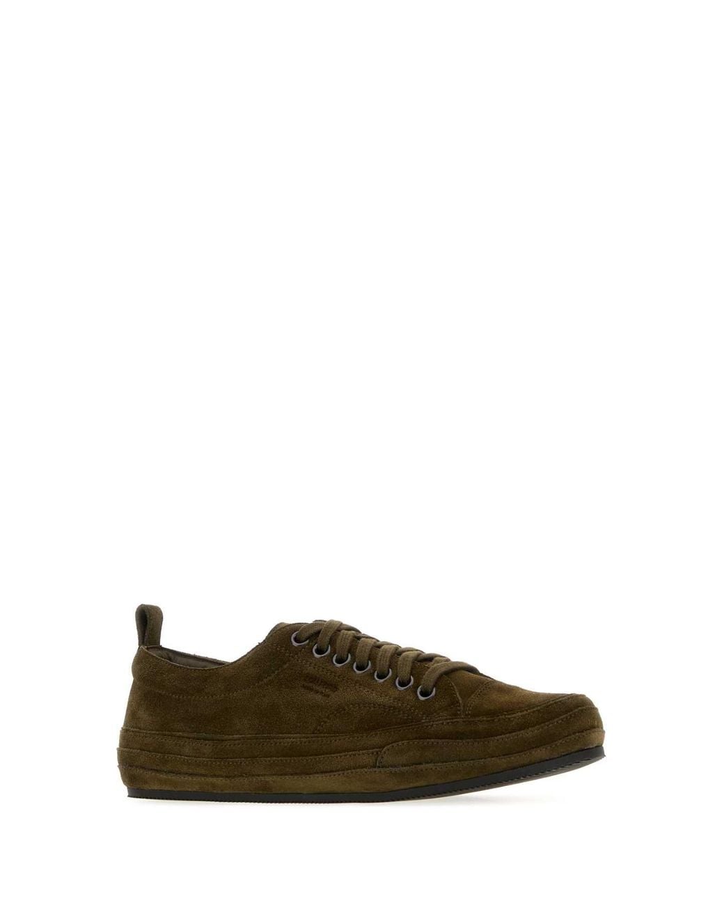 Tom Ford Green Dark Suede Dean Sneakers for men