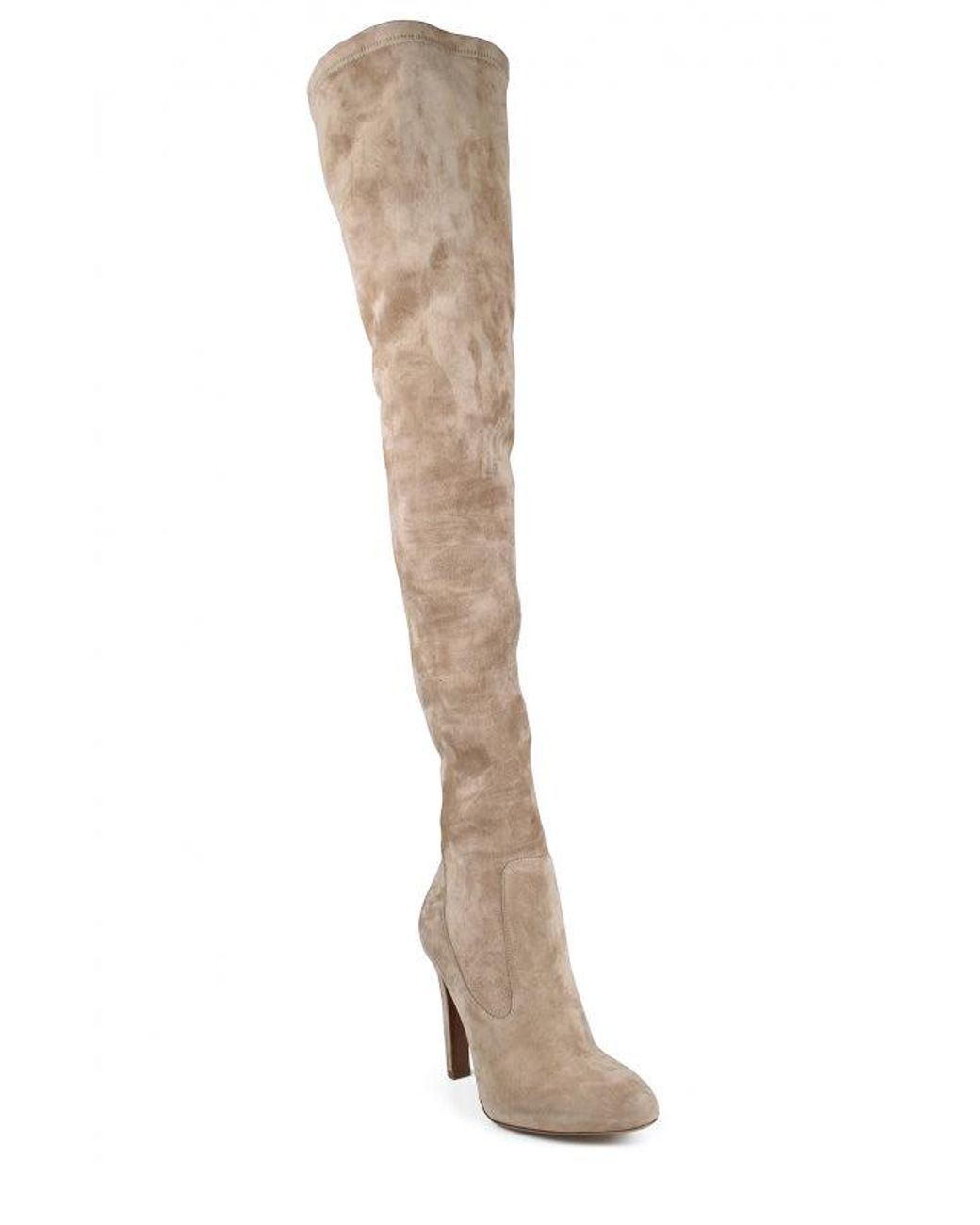 Ralph Lauren Natural Louren Thigh-High Boots