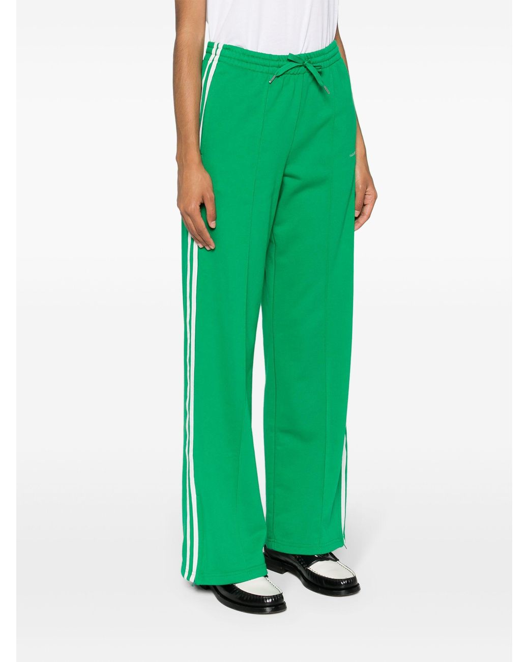 P.A.R.O.S.H. Green Logo-Embroidered Straight Trousers