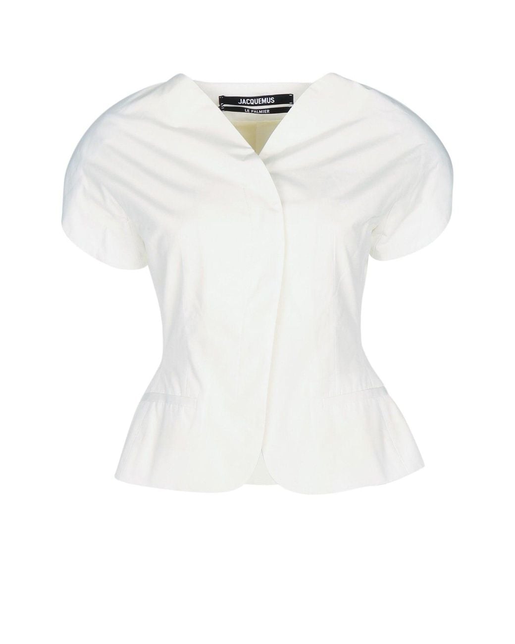 Jacquemus White Ovalo Cropped Jacket